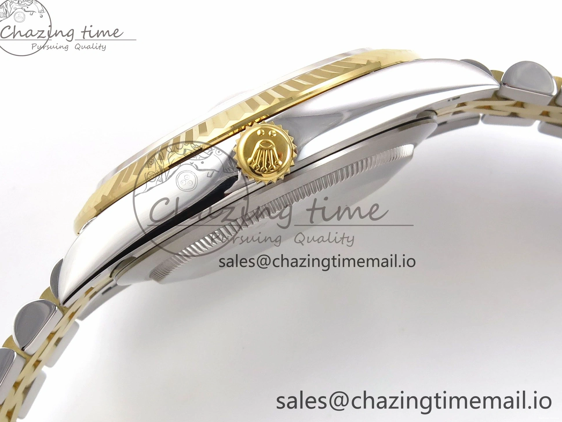 1220 Vibrant DateJust 41 126333 EWEF Best Edition YG Stick Dial on SS YG Jubilee Bracelet A 990